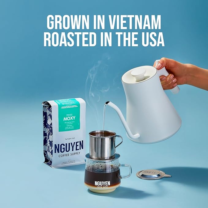 Nguyen Coffee Supply - Moxy Arabica: Medium Roast Premium Whole Coffee Beans, Vietnamese Single Origin, Direct Trade, Roasted in Brooklyn [12 oz Bag]