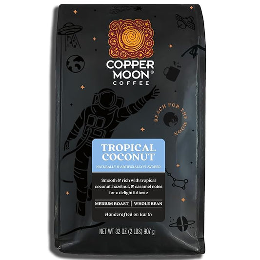 Copper Moon Medium Roast Whole Bean Coffee, Tropical Coconut Blend, 2 Lb