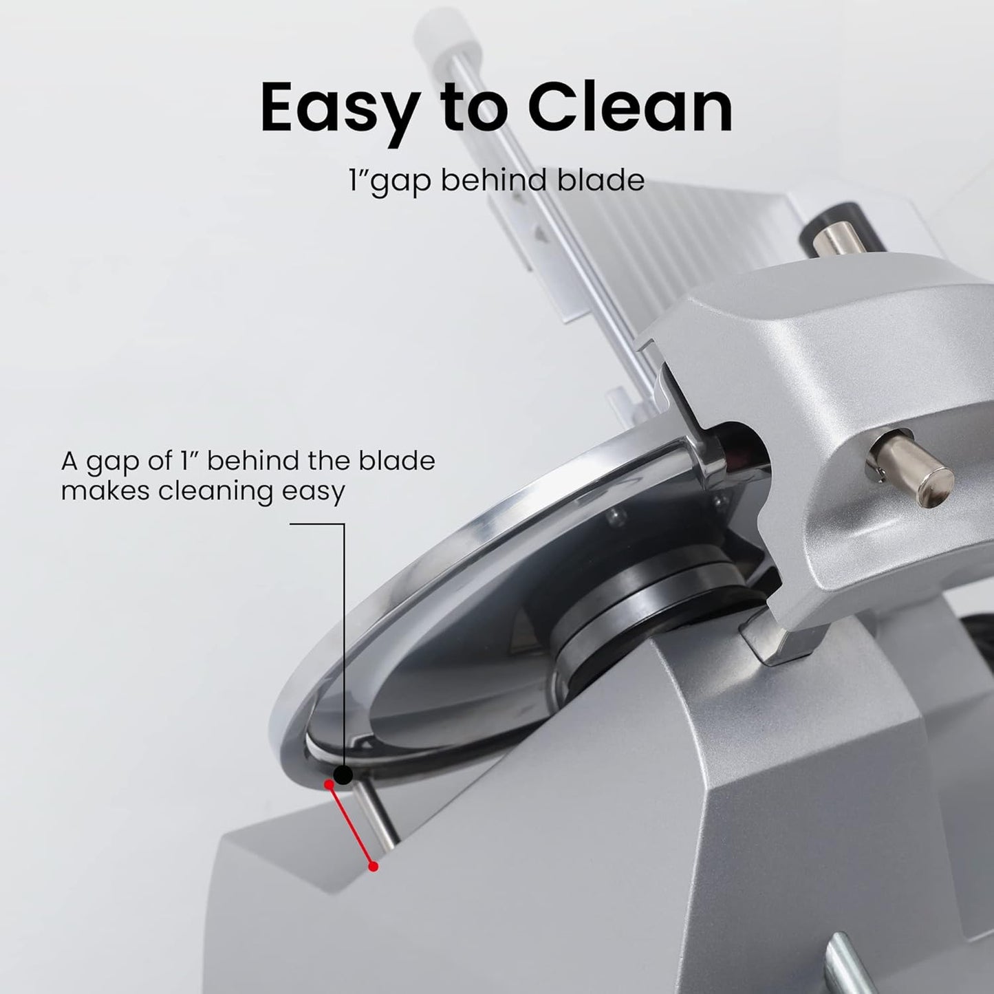 Toogood 8" Commercial Slicer, 1/4 HP Electric Meat Slicer, Italian Carbon Steel Blade, Quiet Performance, Semi-frozen Meat/Cheese/Food Slicer, 0.5mm to 15mm Adjustable Slicing Thickness