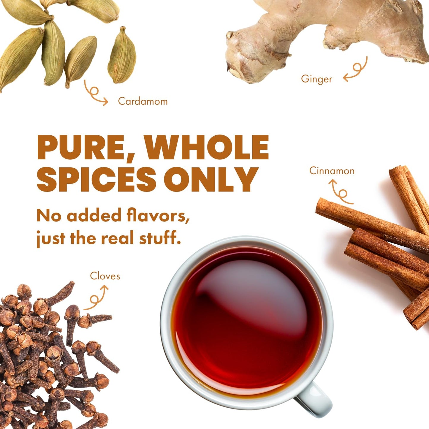 Loose Leaf Chai Black Tea with Ginger, Cardamom & Clove – Spiced African Tea Inspired by Somali Tradition – 4.4oz | Makes 30 Cups | Shaah Organic Tea Blend