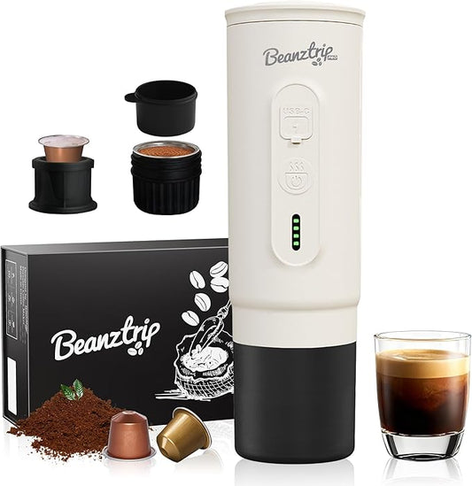 H02 PRO Portable Electric Espresso Maker, Small Coffee Machine Compatible with Nespresso Capsule Original Pods & Ground Coffee, Mini Travel Size for Camping, Hiking, RV, Office, w/Gift Box