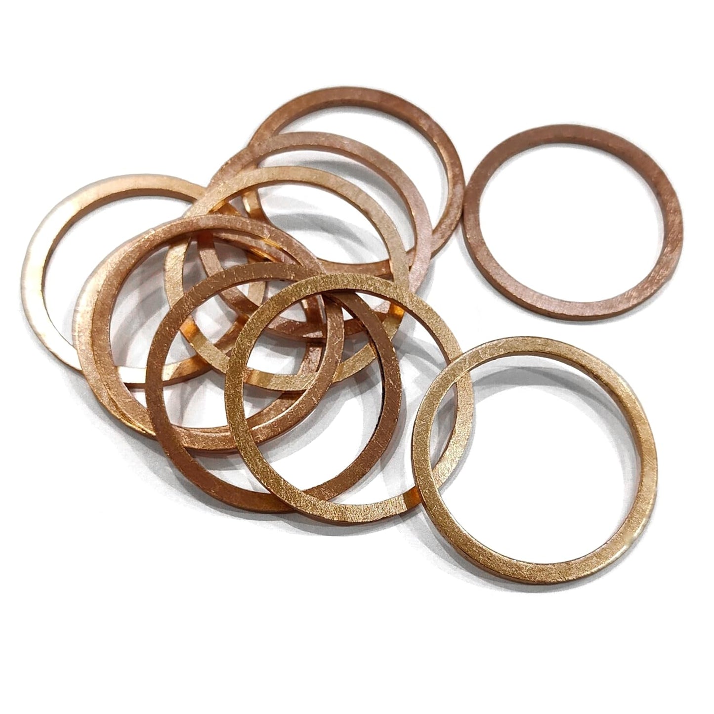 M36 Flat Washer Copper Sealing Ring, 36mm ID 42mm OD 1.5mm Thickness Metric Sealing Gasket, 10 Pieces