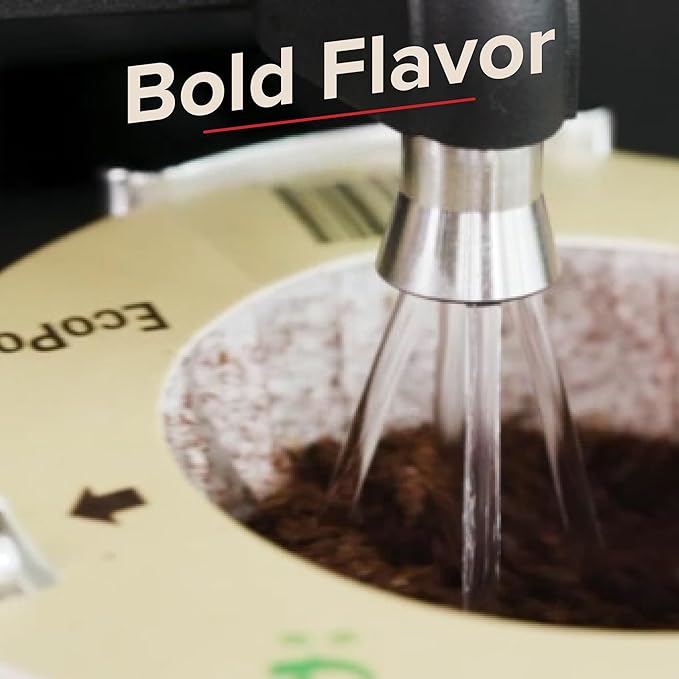 SWIRL Single Serve Coffee Maker, Electric Kitchen Appliances, Use with Cups or Mugs, Includes 20 EcoPour Compostable Coffee Filters, Automated Pour Over, Black, Variety Pack