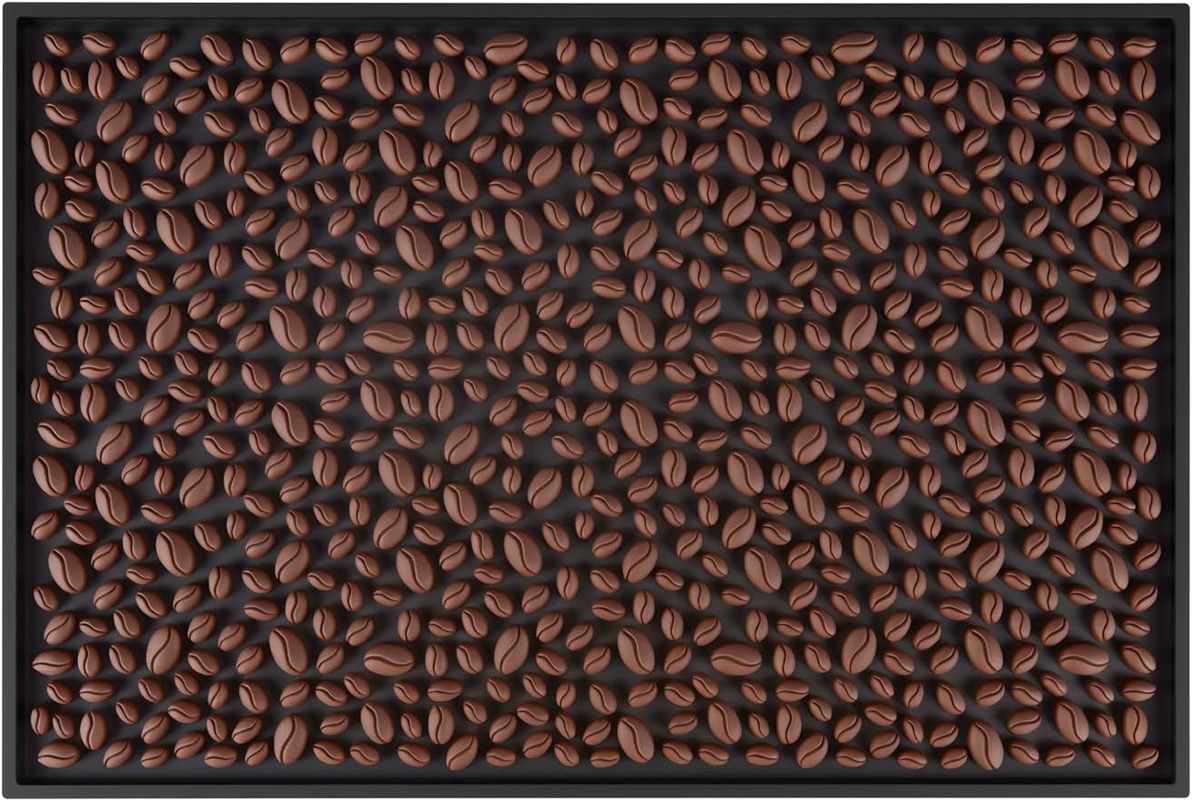 Rubber Bar Mat 18"x12", Black – Durable, Non-Slip, Non-Toxic Spill & Drying Mats for Bars,Restaurants,Coffee Shops, Countertops & Tabletops Hairdressing Tool Protective pad.Easy to clean,