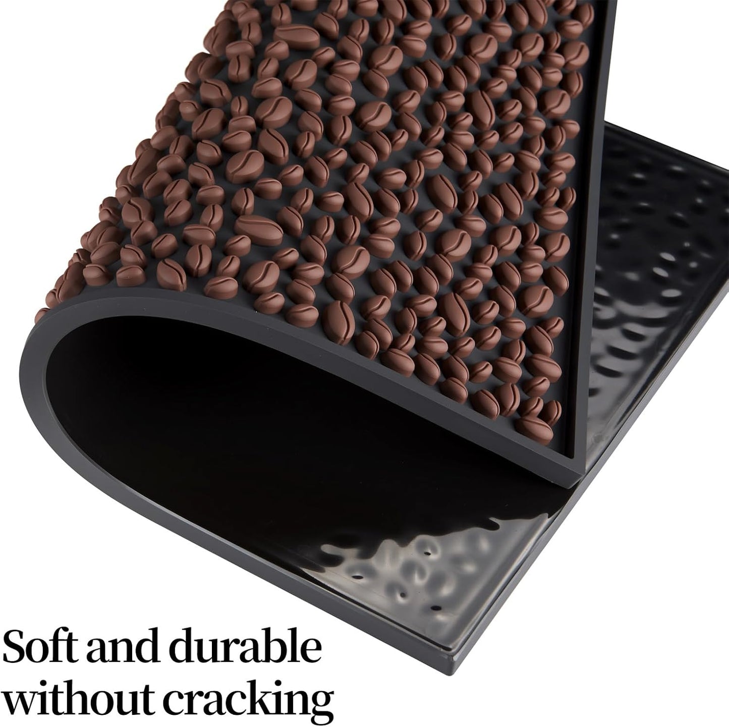 Rubber Bar Mat 18"x12", Black – Durable, Non-Slip, Non-Toxic Spill & Drying Mats for Bars,Restaurants,Coffee Shops, Countertops & Tabletops Hairdressing Tool Protective pad.Easy to clean,