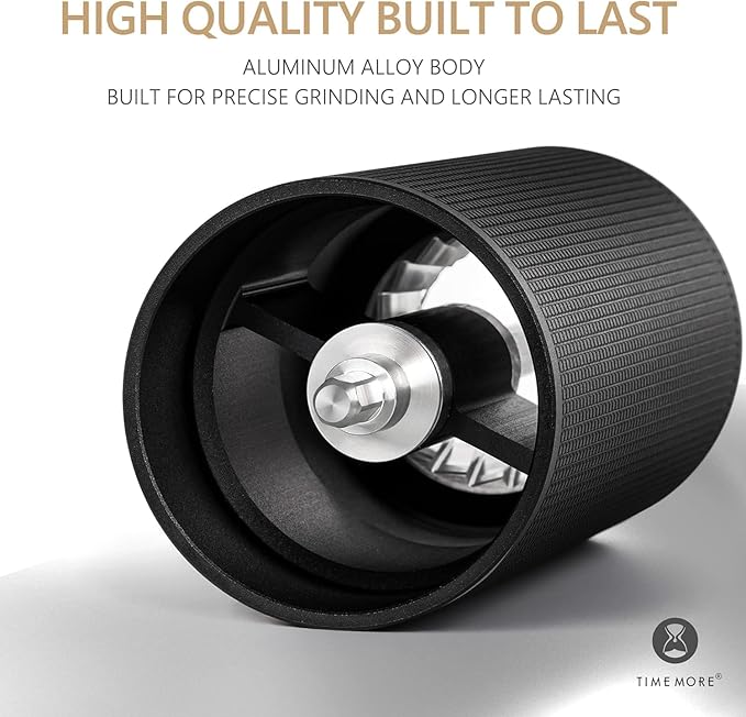 TIMEMORE Chestnut C3S Manual Coffee Grinderwith Stainless Steel S2C Conical Burr, All-Metal Body, Adjustable Setting for Espresso/Pour Over/French Press, Capacity 25g, portable Hand Grinder, Black