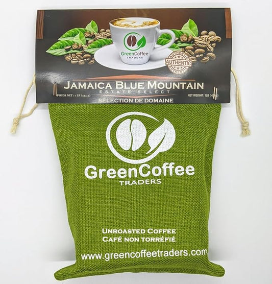 1LB 100% Pure Jamaica Jamaican Grade 1 Coffee - GREEN UNROASTED