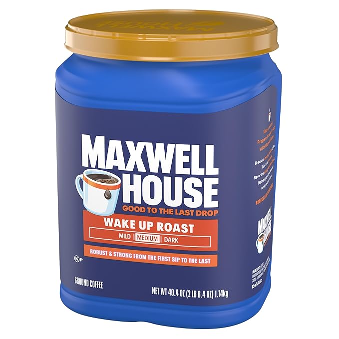 Maxwell House Wake Up Roast Ground Coffee, 40.4 oz Canister