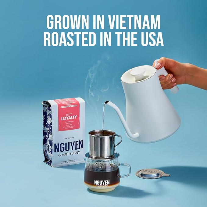 Nguyen Coffee Supply - Loyalty Signature Robusta & Arabica Blend: Medium Roast Premium Whole Coffee Beans, Vietnamese Single Origin, Low Acid, High Caffeine, Roasted in Brooklyn [5 Ib Bag]