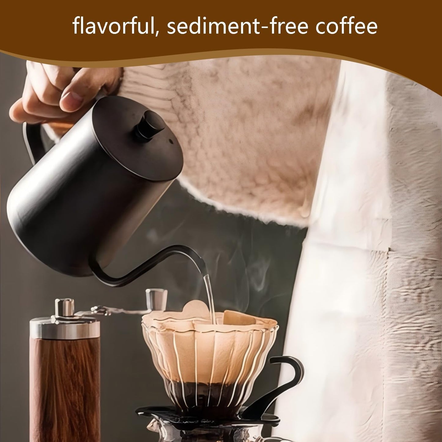 #4 Cone Coffee Filters,100 Count Disposable Coffee Paper Filters,Unbleached Cone Filters 8-12 Cup, Filters For Pour Over and Drip Coffee Maker (100, #04)