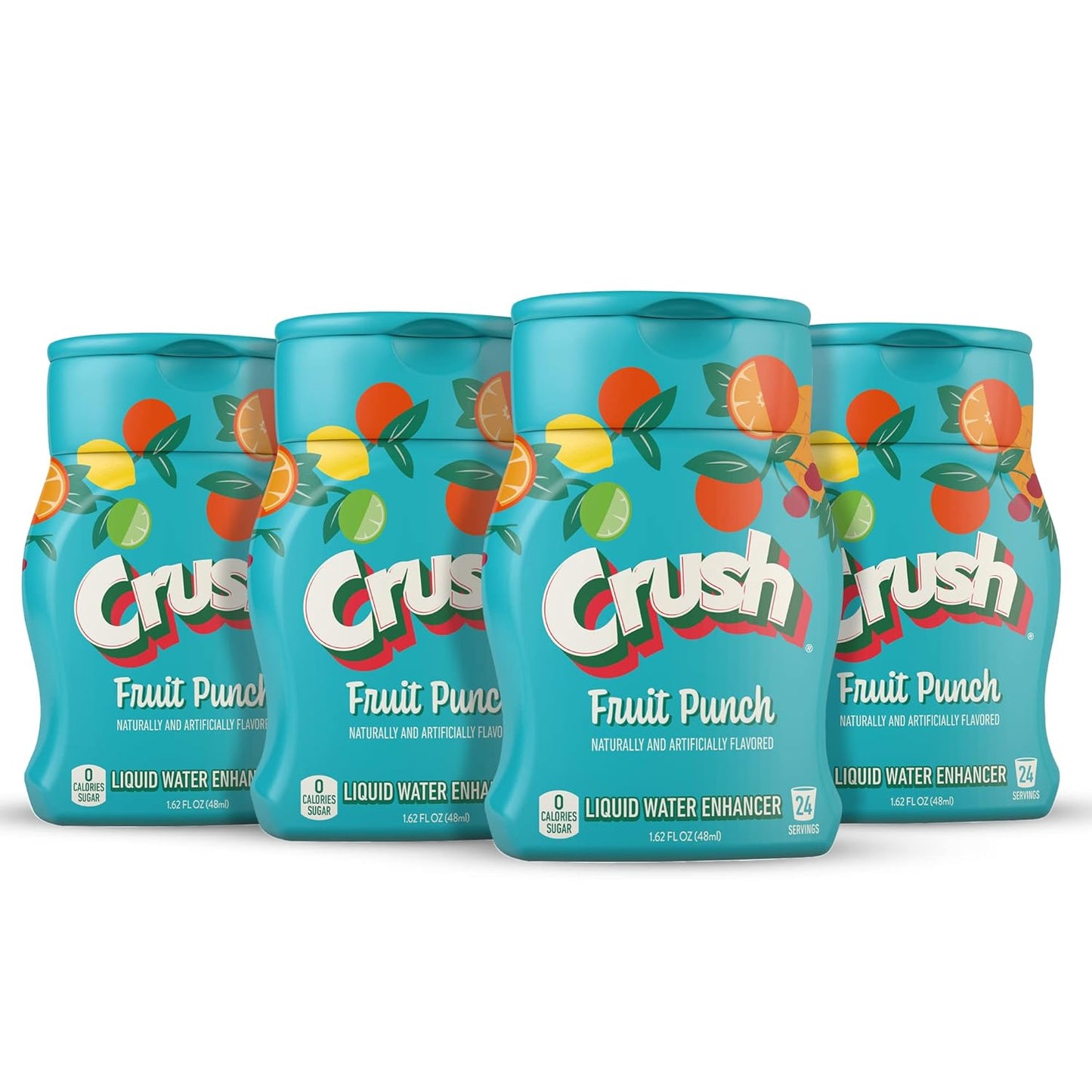 Crush, Fruit Punch, Liquid Water Enhancer – New, Better Taste (4 Bottles, Makes 96 Flavored Water Drinks) 1.62 Fl Oz (Pack of 1)