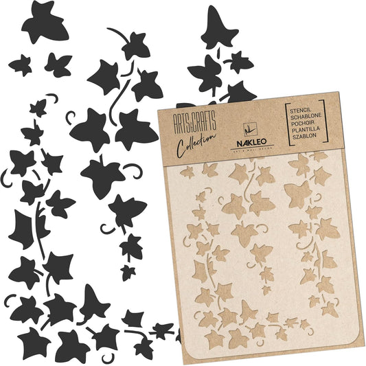 NAKLEO Painting Stencil for Crafts A3 11.8” x 16.5”, Hanging Ivy Vine Pattern, Reusable Plastic DIY & Scrapbooking Drawing Template, Decoupage Art Home Decor, Wall Wood Fabric Furniture