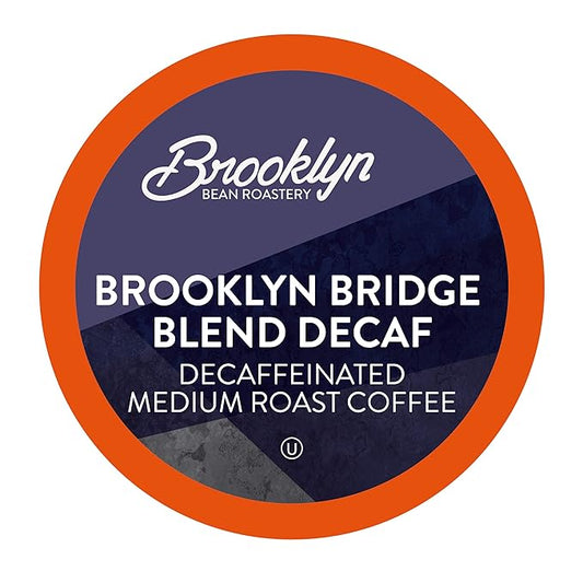 Brooklyn Beans Brooklyn Bridge Decaf Coffee Pods - Compatible with Keurig K Cup Brewers Including 2.0 Machines, 40 Count, Decaf with Bold Flavor