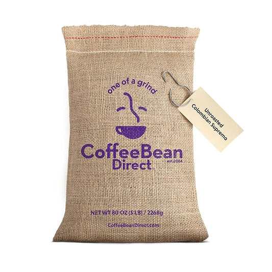 Coffee Bean Direct Unroasted Colombian Supremo, 5 Pound (Pack of 1)