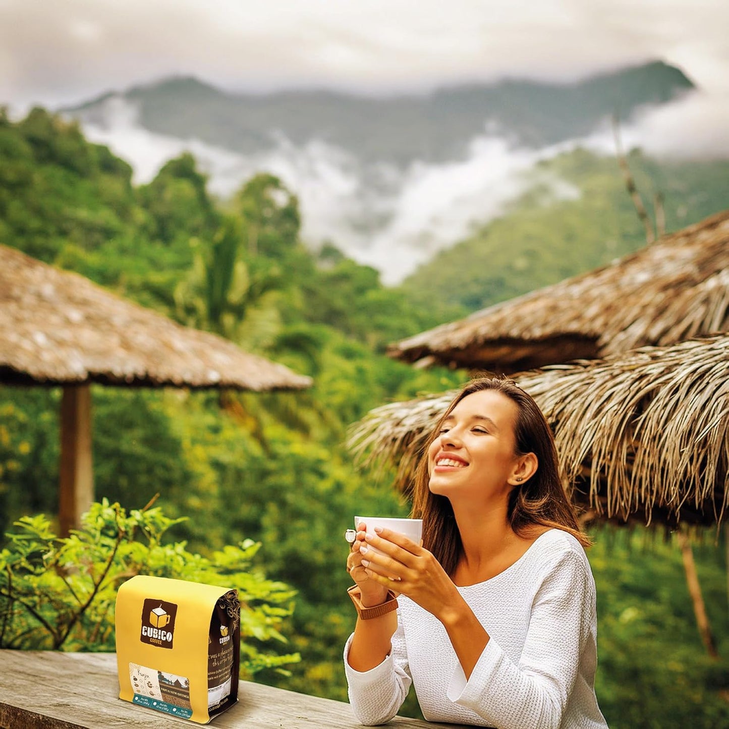 Cubico Coffee Medium Roast Papua New Guinea Kunjin Single Origin Coffee Pods, 10 Count, Compatible with Keurig K Cup Brewers