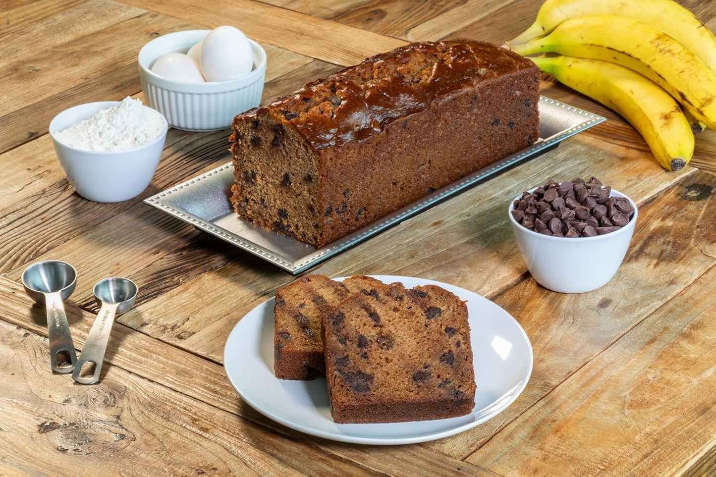 Nadel - NATURALLY DELICIOUS BANANA CHOCOLATE CHIP CAKE SLICES (8 Pack) Sweet Breads & Cakes, Back to School lunch snack, breakfast bar