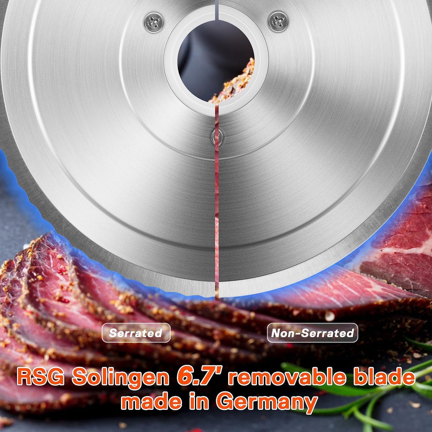 CUSIMAX Meat Slicer for Home,Foldable Meat Slicer with Child Safety Switch and 2 Removable Blades,Electric Deli Slicer Adjustable Thickness 0-20mm for Cut Meat,Cheese,Bread,Fruit,Storage Bag