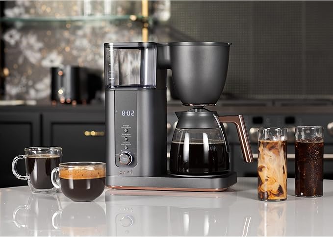 Café Specialty Drip Coffee Maker | 10-Cup Glass Carafe | WiFi Enabled Voice-to-Brew Technology | Smart Home Kitchen Essentials | SCA Certified, Barista-Quality Brew | Matte Black (Renewed)