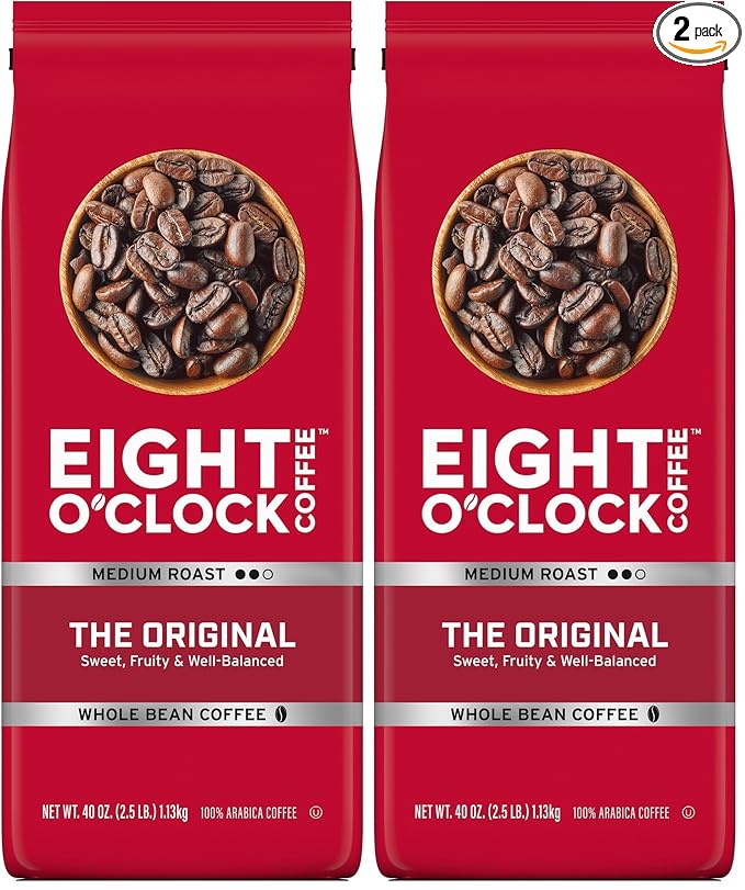 Eight O'Clock Coffee Whole Bean, The Original, 42 Ounce (Pack of 2)