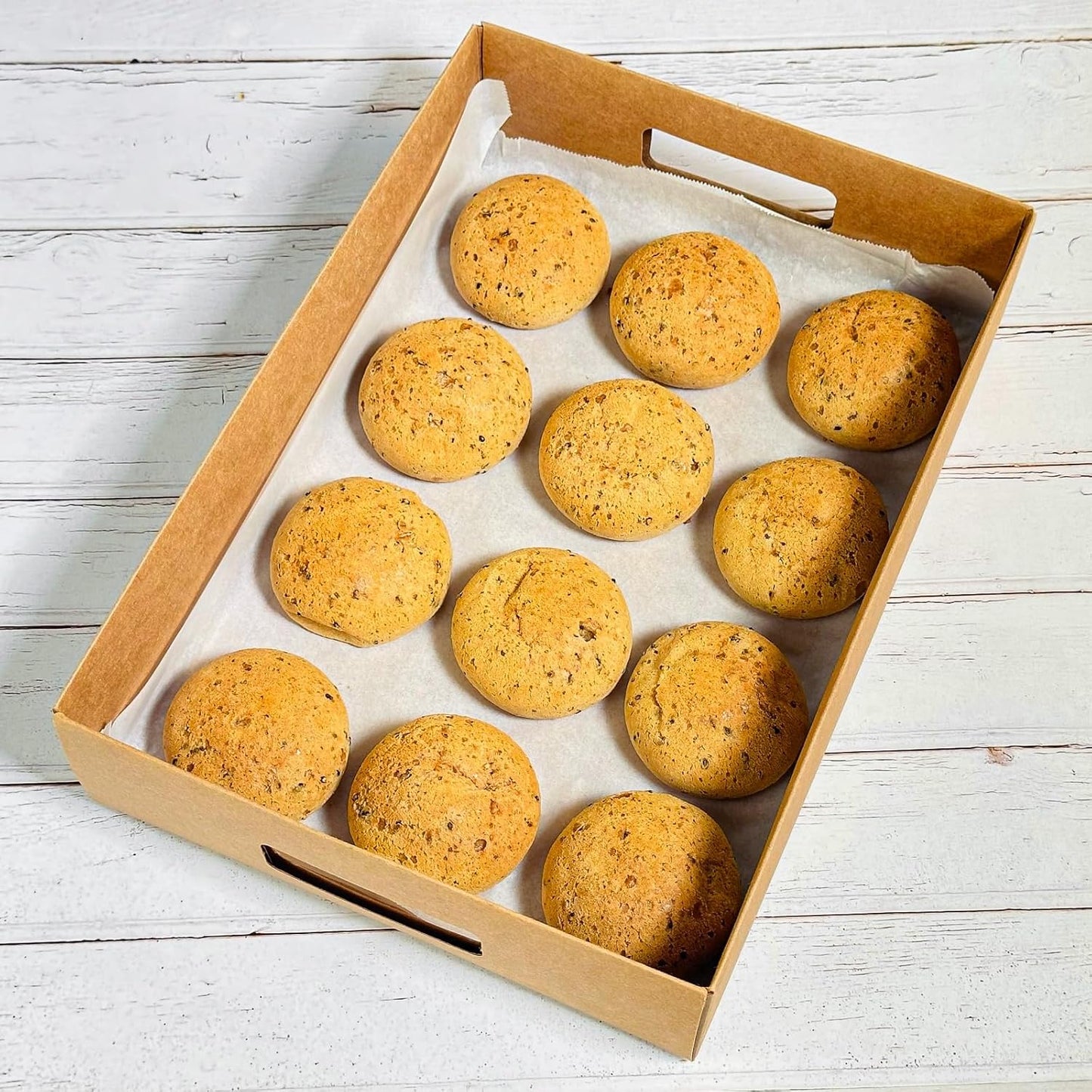 12-Pack 13" X 9" X 3" Brown Blyss Cookie Crate,Sturdy Cookie Serving Tray Great for Party Platters,Natural Kraft Paper Cardboard Tray use for Packaging and Hold Cookies,Take Out Container,Pack of 12