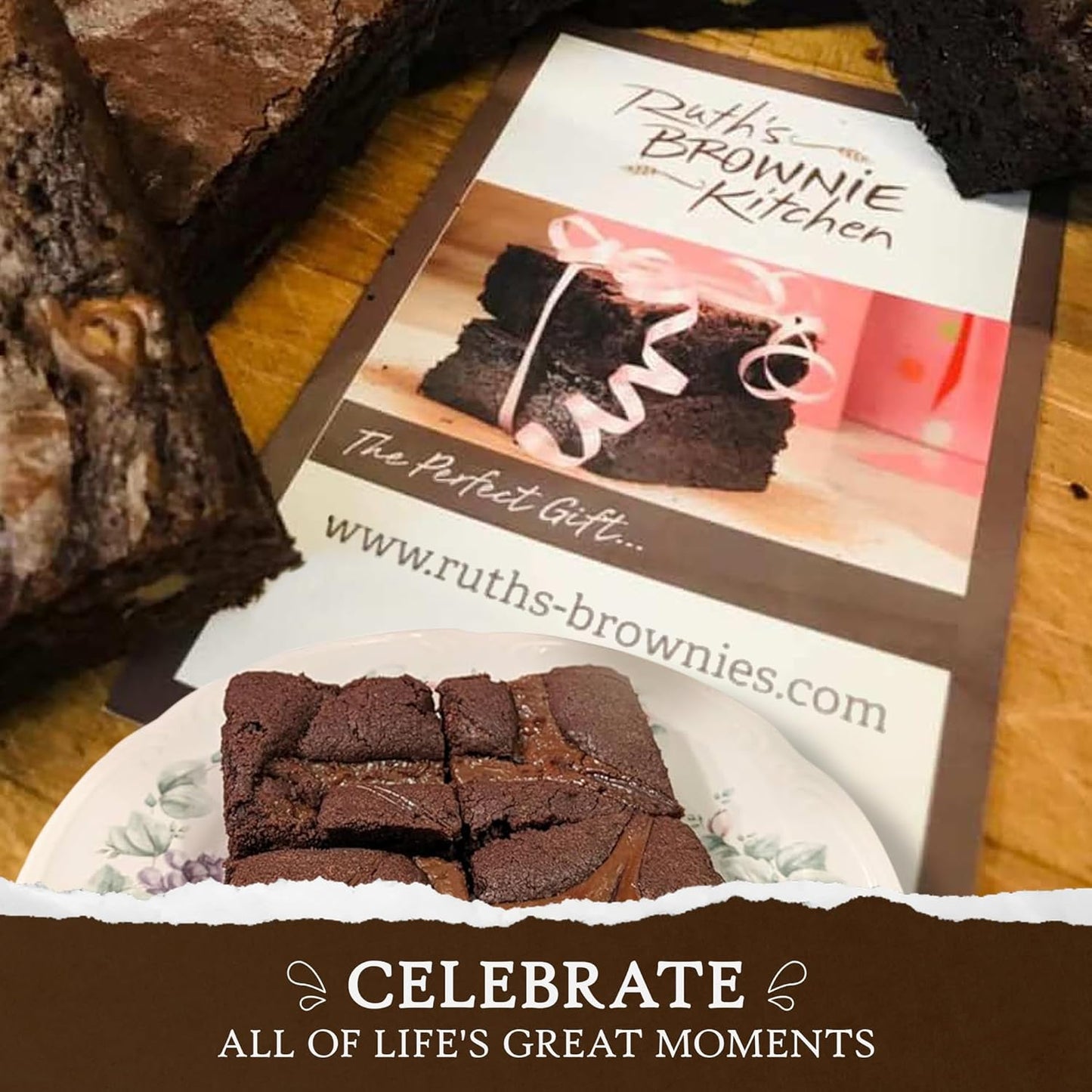 Ruth’s Classic Cake Style Brownies 2 Dozen – Gourmet Baked Treats | Delicious Gift with The Finest Ingredients | Guaranteed to Arrive Fresh