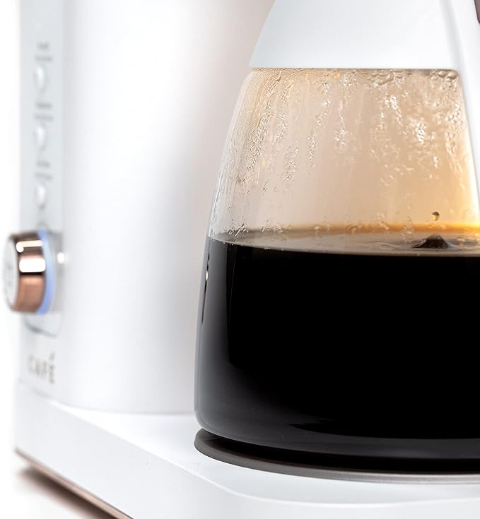 Café Specialty Drip Coffee Maker | 10-Cup Glass Carafe | WiFi Enabled Voice-to-Brew Technology | Smart Home Kitchen Essentials | SCA Certified, Barista-Quality Brew | Matte White (Renewed)