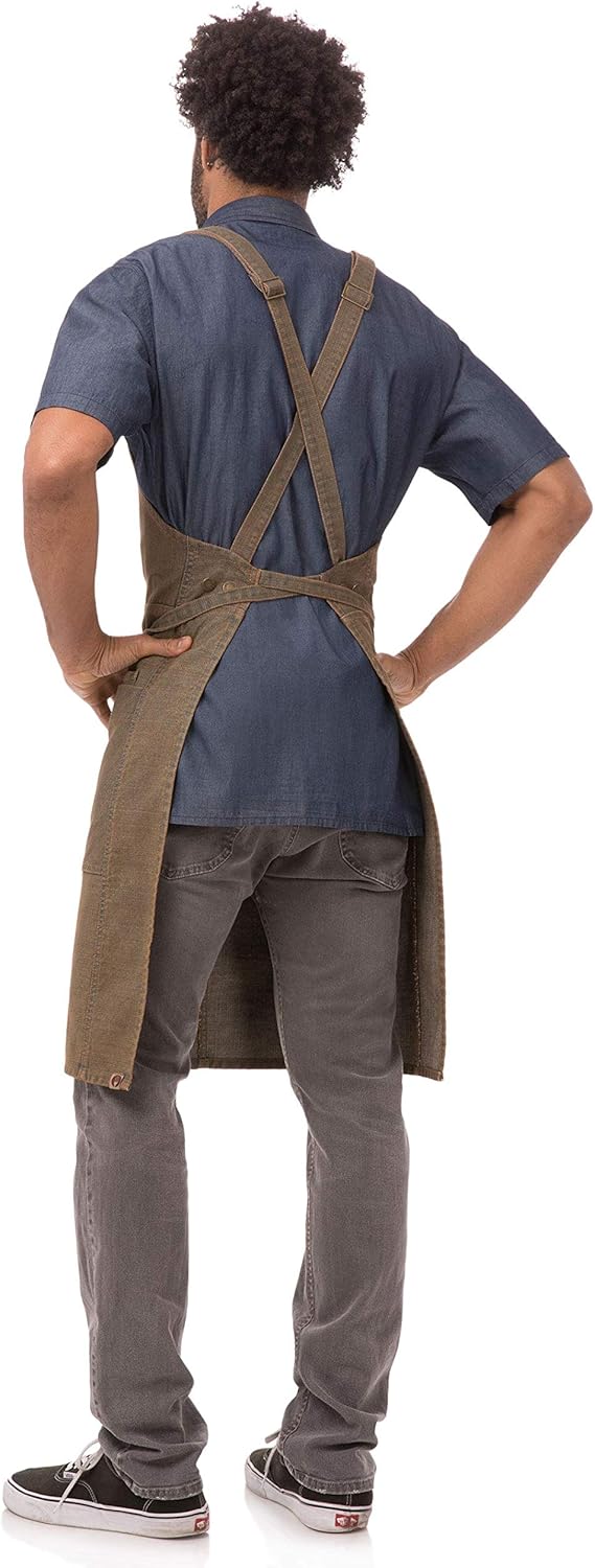 Chef Works Unisex Uptown Cross-Back Bib Apron