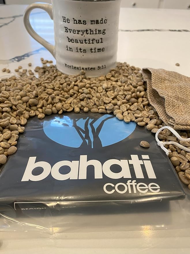 Kenya AA Grade Unroasted Green Arabica Coffee Beans from Kenyan Highlands - 100% Pure Coffee Beans With Optimal Flavor Freshness & Aroma - Handpicked, Washed & Sun Dried - 5 LB