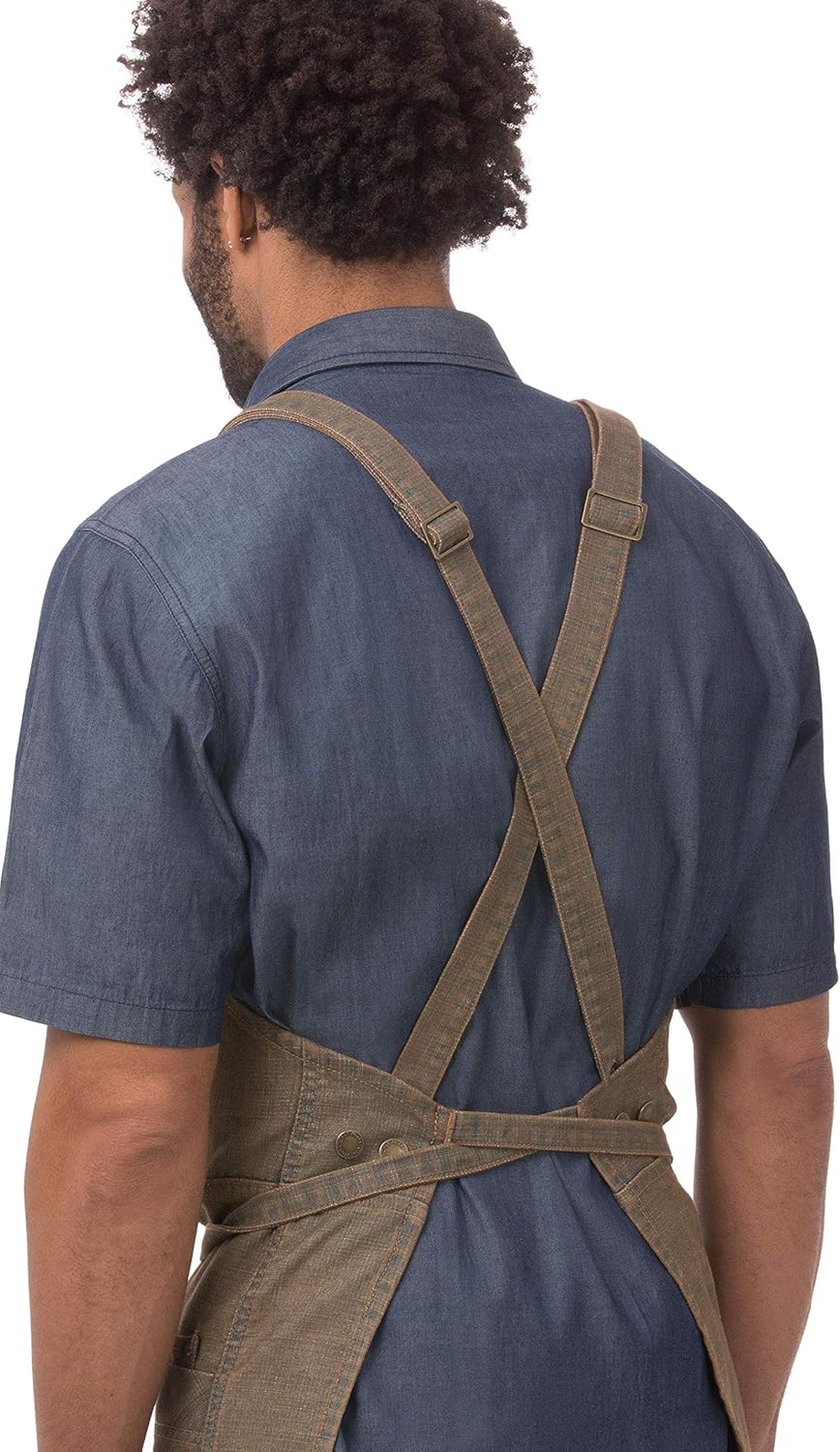 Chef Works Unisex Uptown Cross-Back Bib Apron