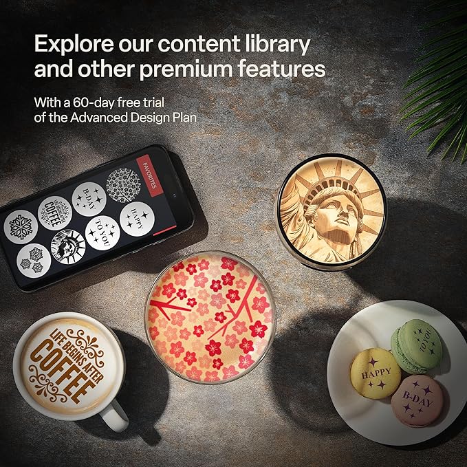 Ripples The Original Maker II, Print on Beverage Foam and Desserts, Plant-Based Ingredients Only, Selfie and Personalized Designs (Machine + Coffee Pod)